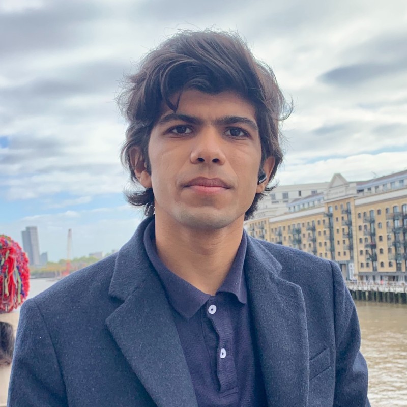 Portrait of Muhammad Faizan Asim in Canary Wharf, London